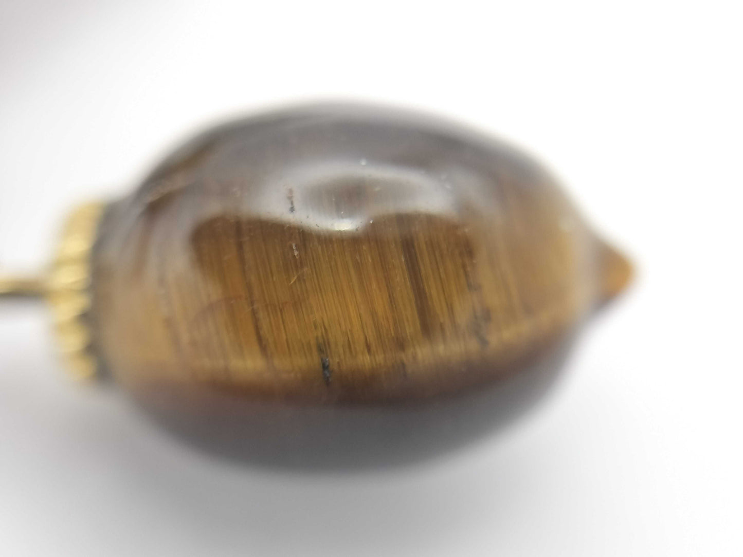 Tiger's Eye D0.08ct K18/K15/METAL 4.1g Brooch