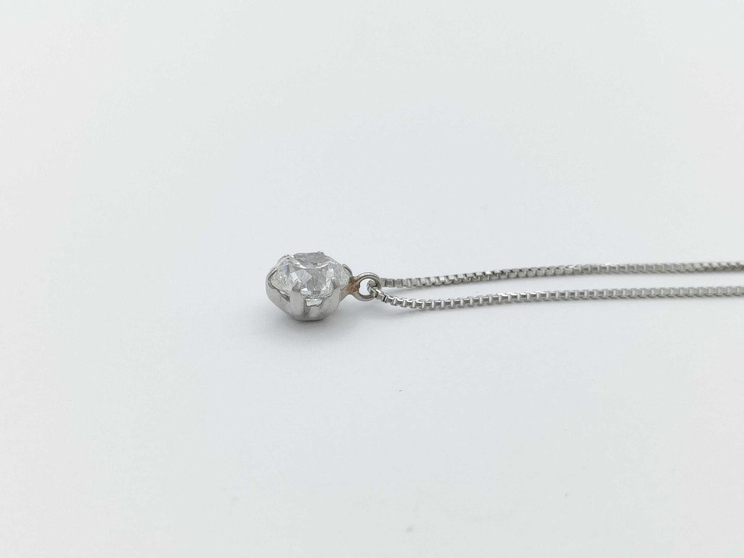D0.543ct Pt900/850 1.7g Necklace