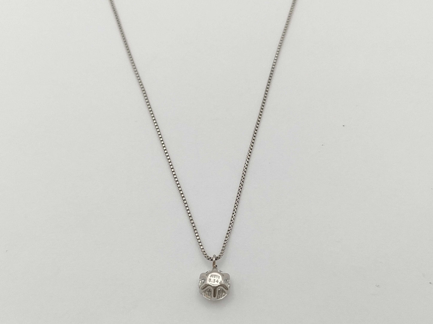 D0.543ct Pt900/850 1.7g Necklace