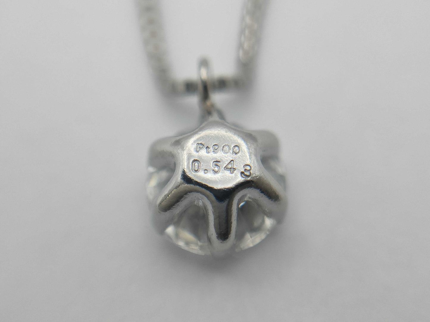 D0.543ct Pt900/850 1.7g Necklace