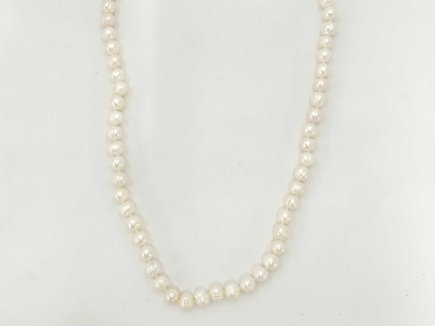 Semi-round pearl necklace, diameter approximately 8.5mm-10.0mm, weight 223.1g