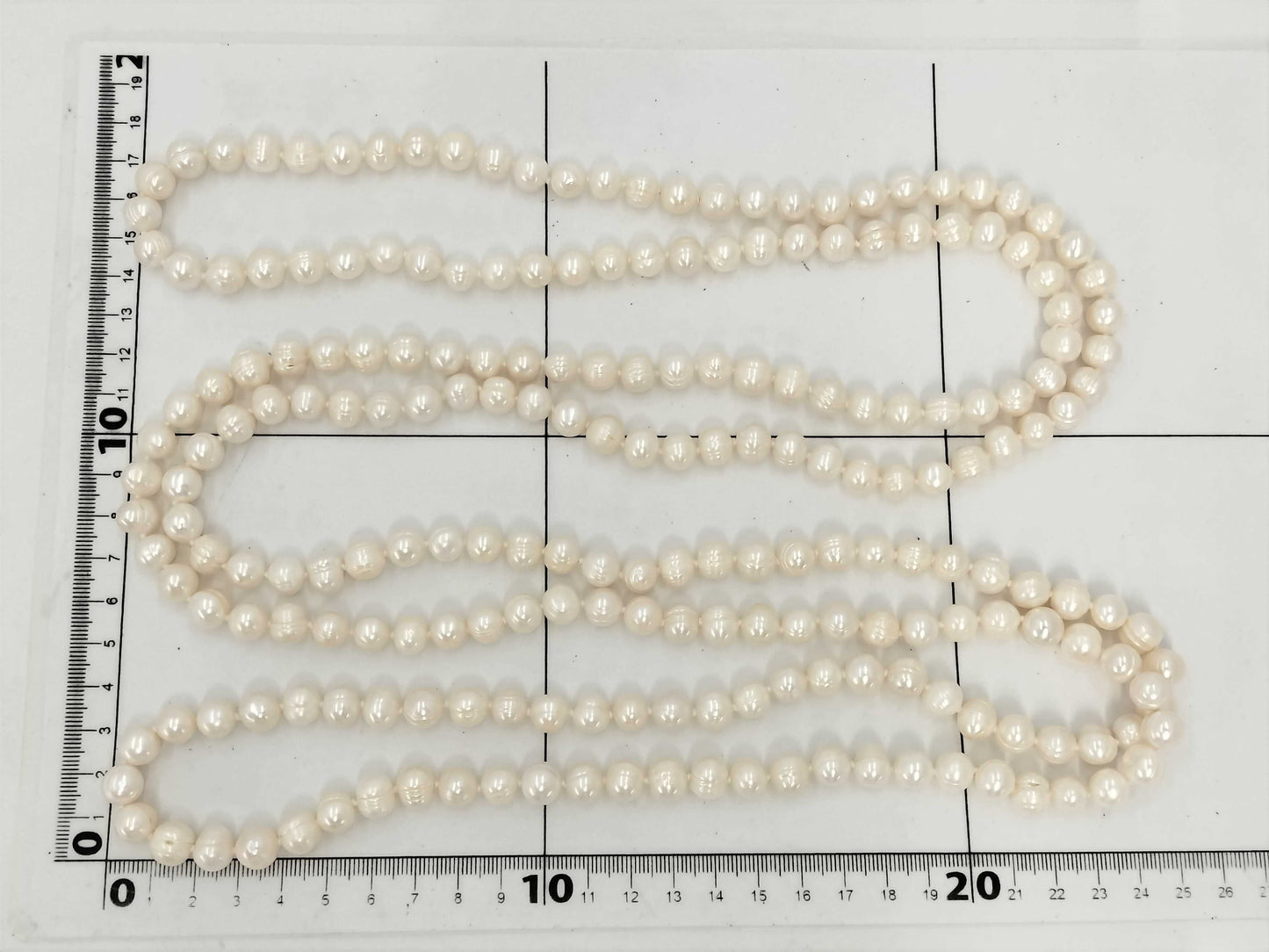 Semi-round pearl necklace, diameter approximately 8.5mm-10.0mm, weight 223.1g