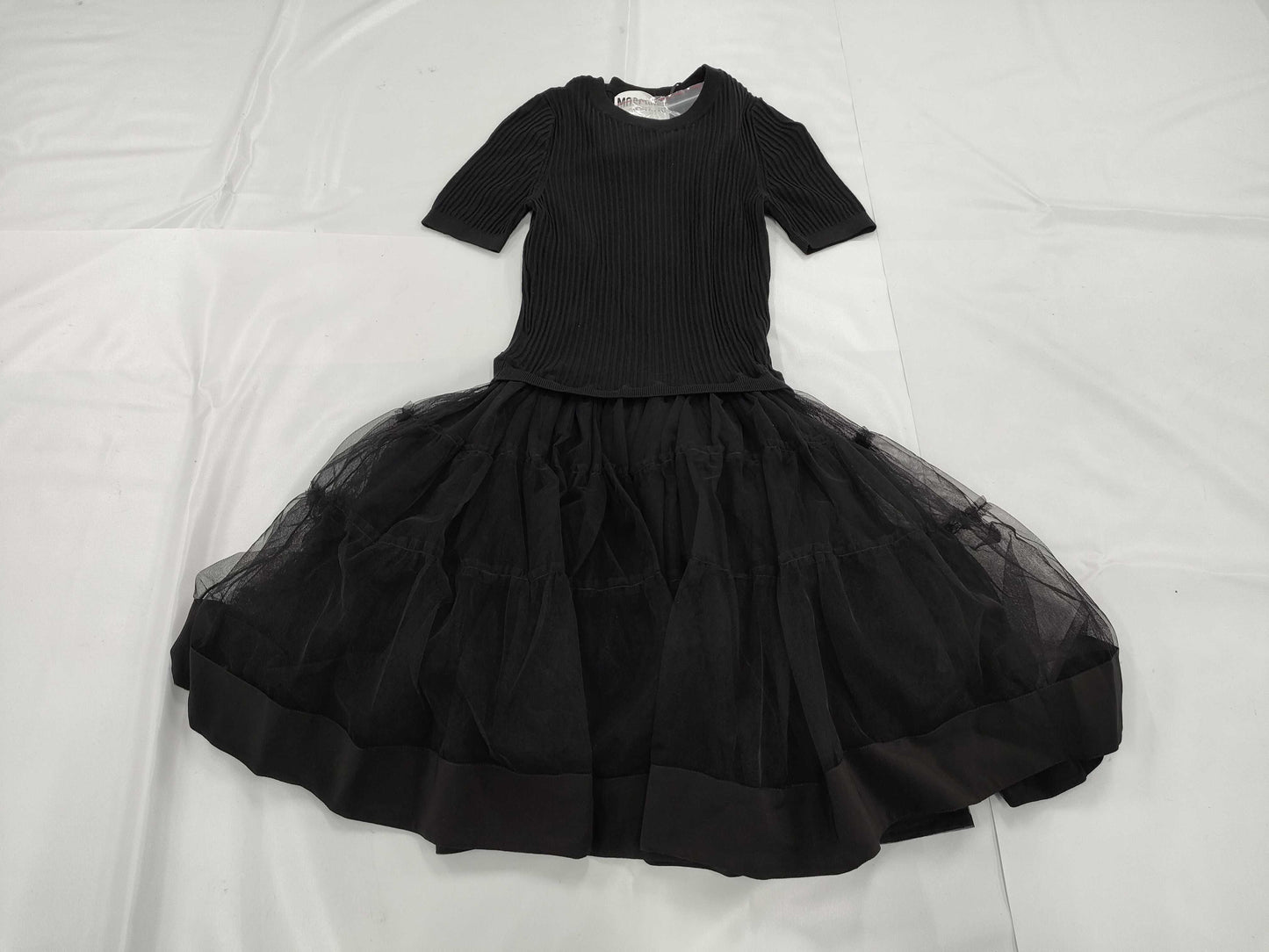 MOSCHINO Moschino Black Chiffon Dress Size 40