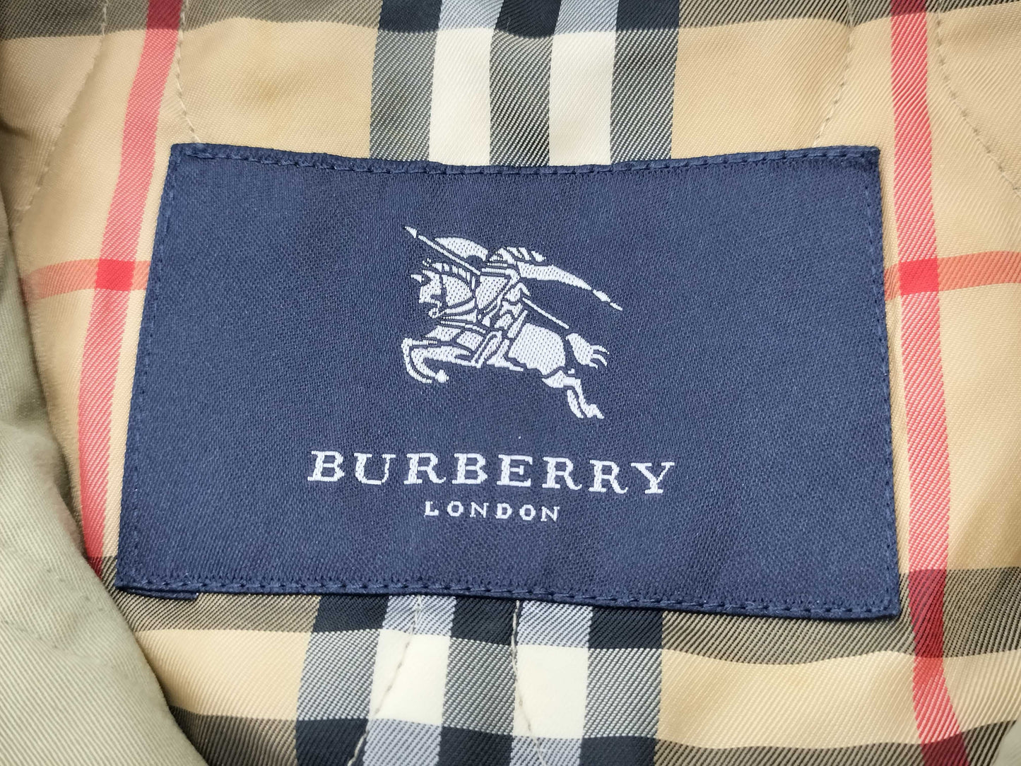 Burberry London Nova Check Quilted Lined Coat, Size L