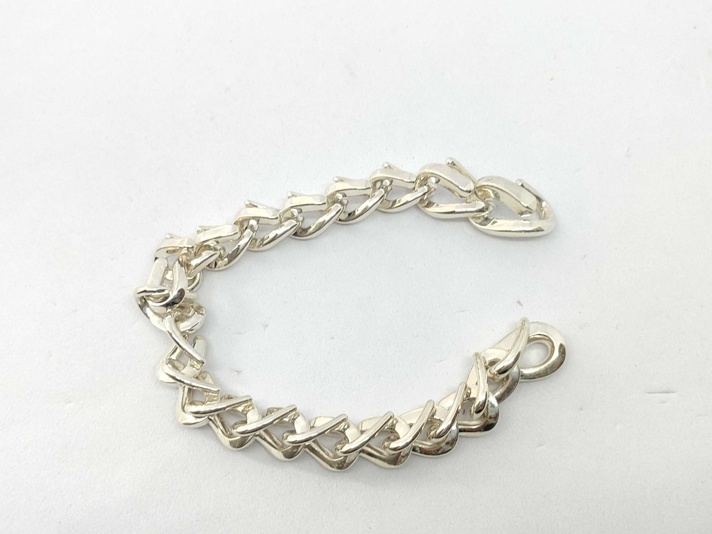 Tiffany & Co. Tiffany Forge Link Bracelet, High Polished Sterling Silver, 19 Links, 38.4g