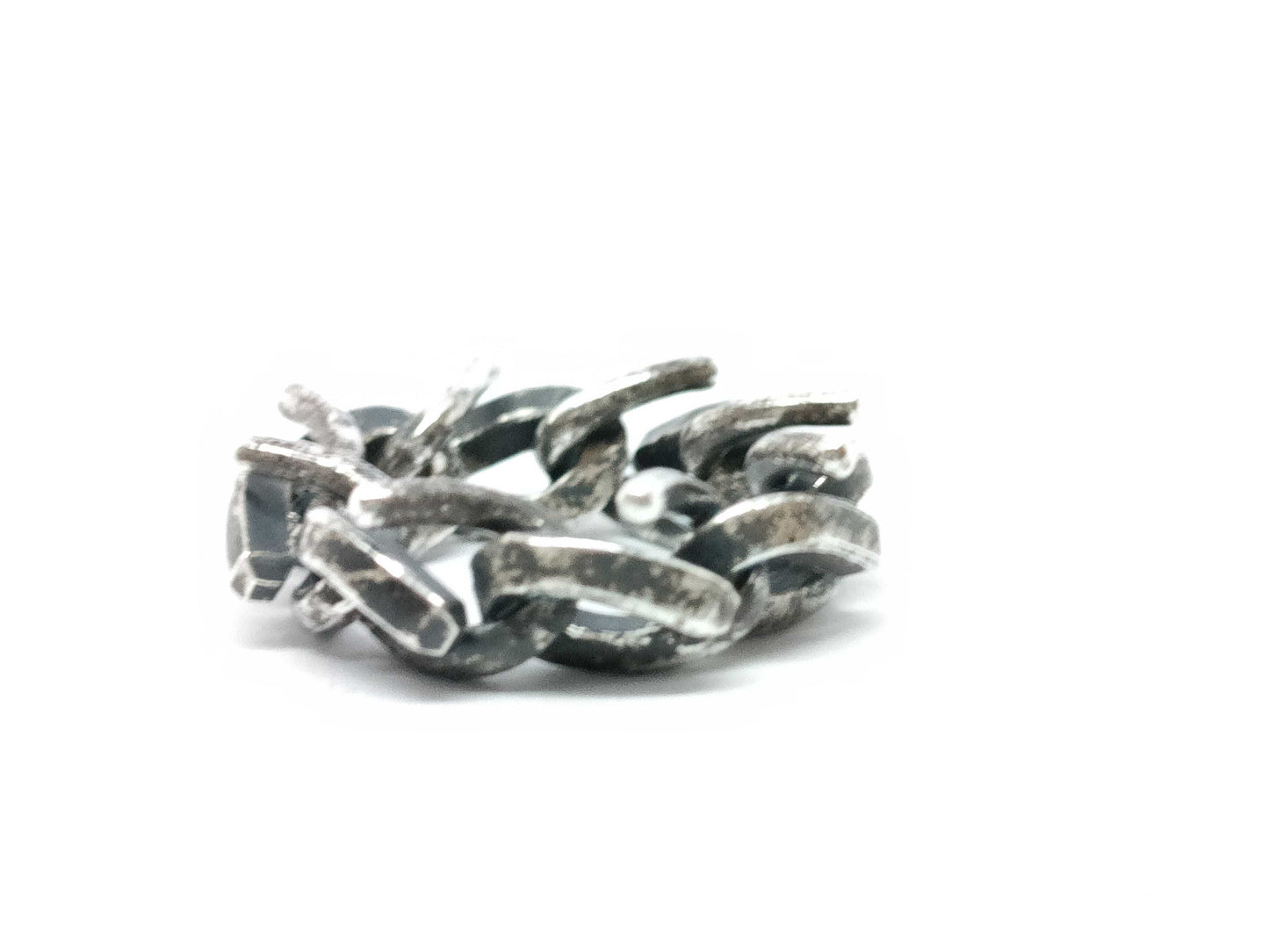 Tiffany & Co. Tiffany Forge Link Ring, Oxidized Sterling Silver, US6, 12.1g