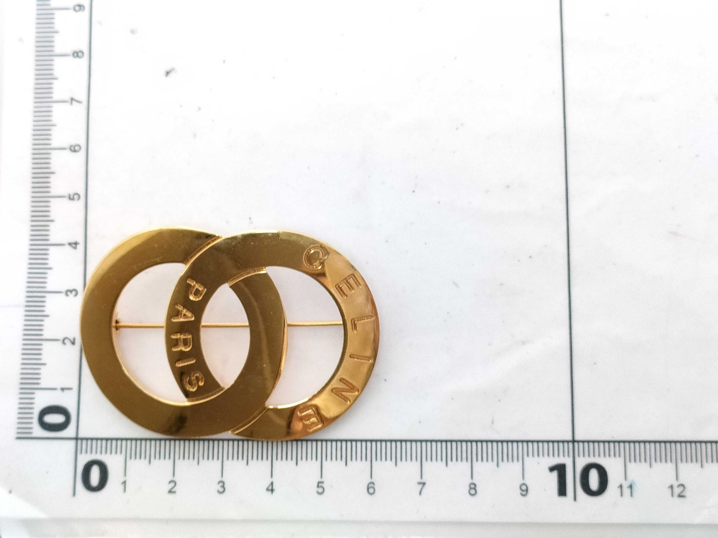 CELINE Logo Brooch