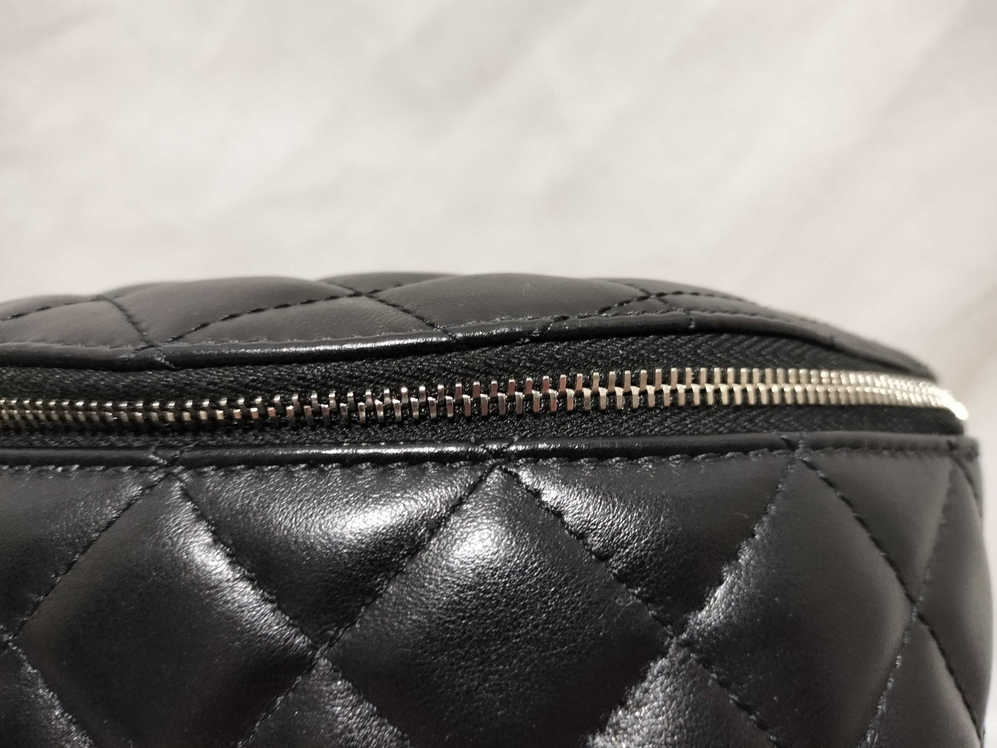 CHANEL Matelasse Matelasse Lambskin Black Waist Bag