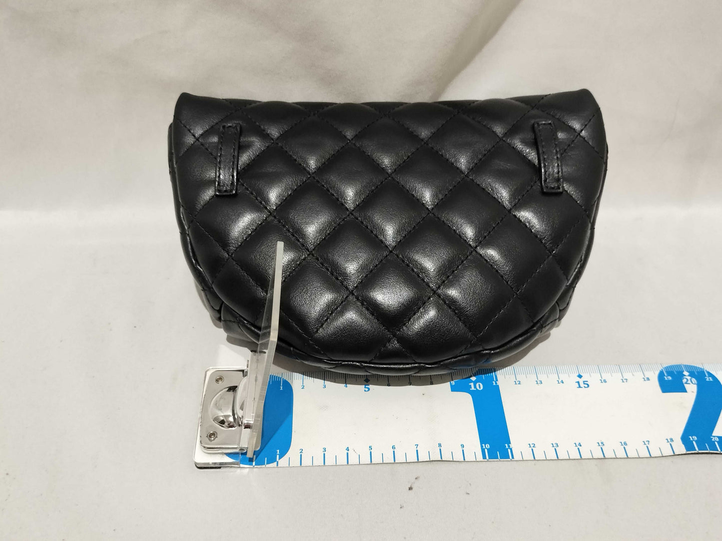 CHANEL Matelasse Matelasse Lambskin Black Waist Bag