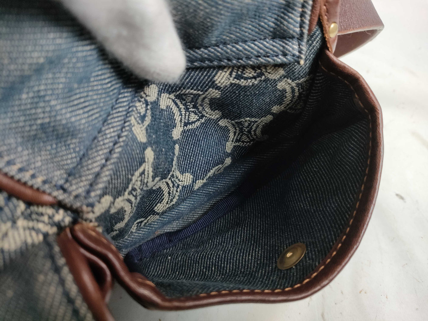 CELINE denim waist bag