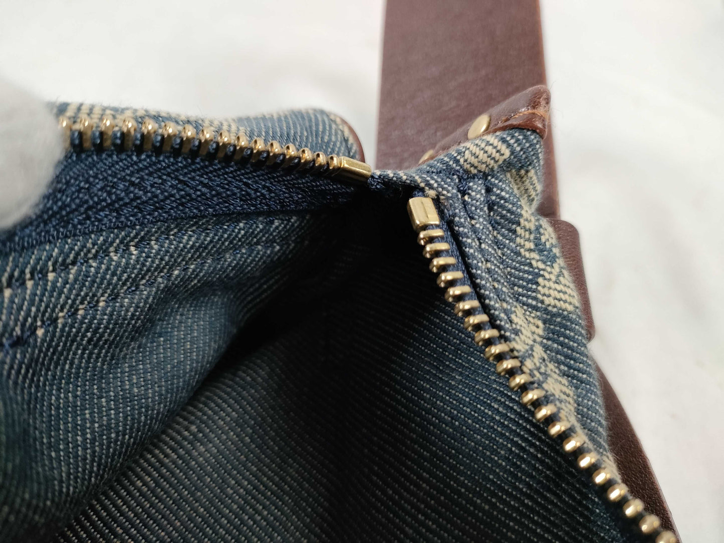 CELINE denim waist bag