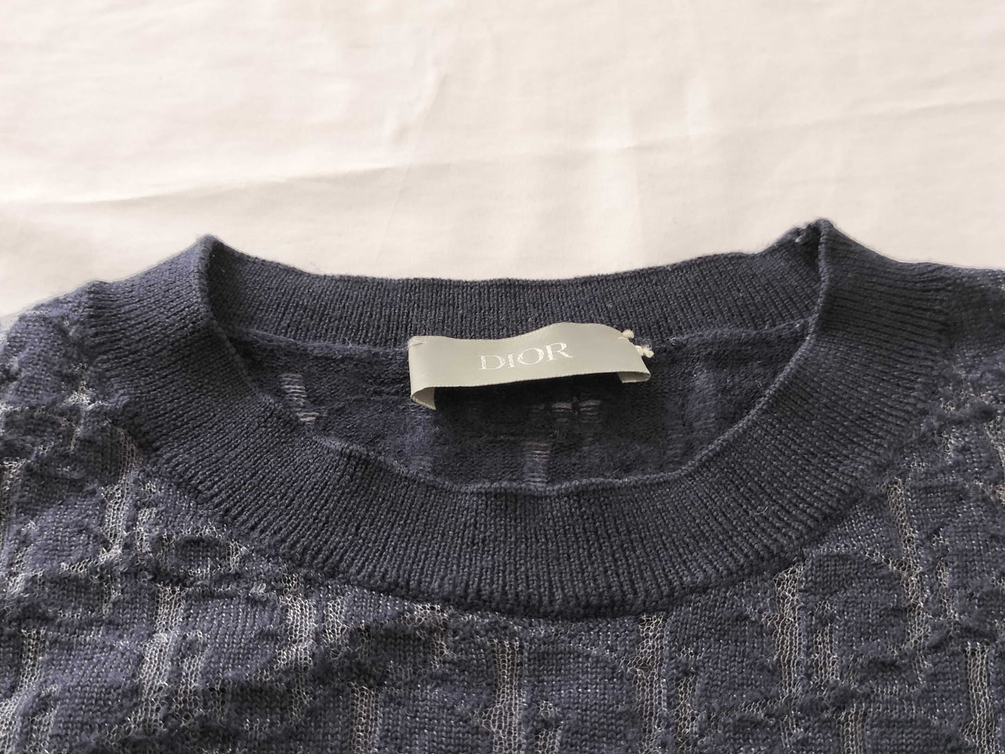 Dior Trotter Dior Homme Knit Sweater, Short Sleeve, Trotter Print, Size S