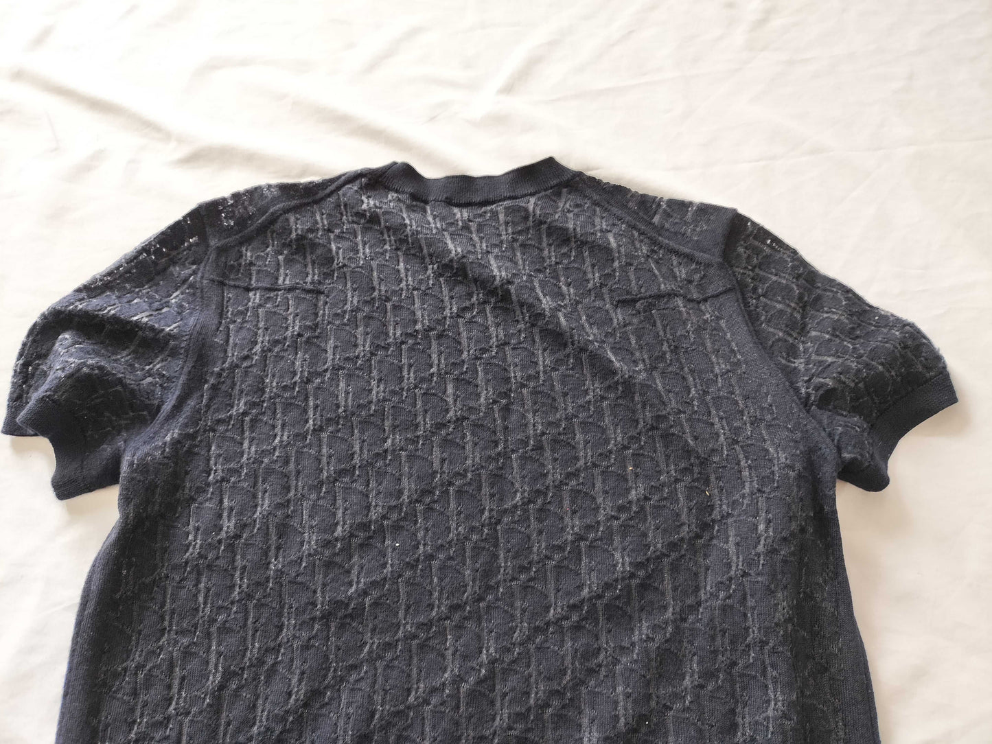 Dior Trotter Dior Homme Knit Sweater, Short Sleeve, Trotter Print, Size S