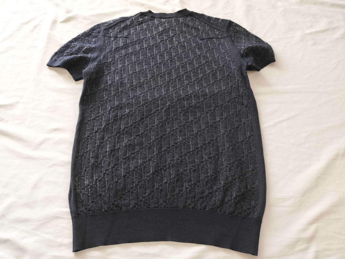 Dior Trotter Dior Homme Knit Sweater, Short Sleeve, Trotter Print, Size S