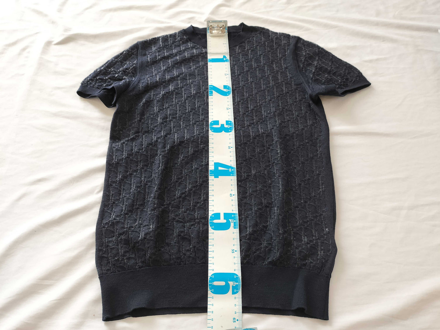 Dior Trotter Dior Homme Knit Sweater, Short Sleeve, Trotter Print, Size S