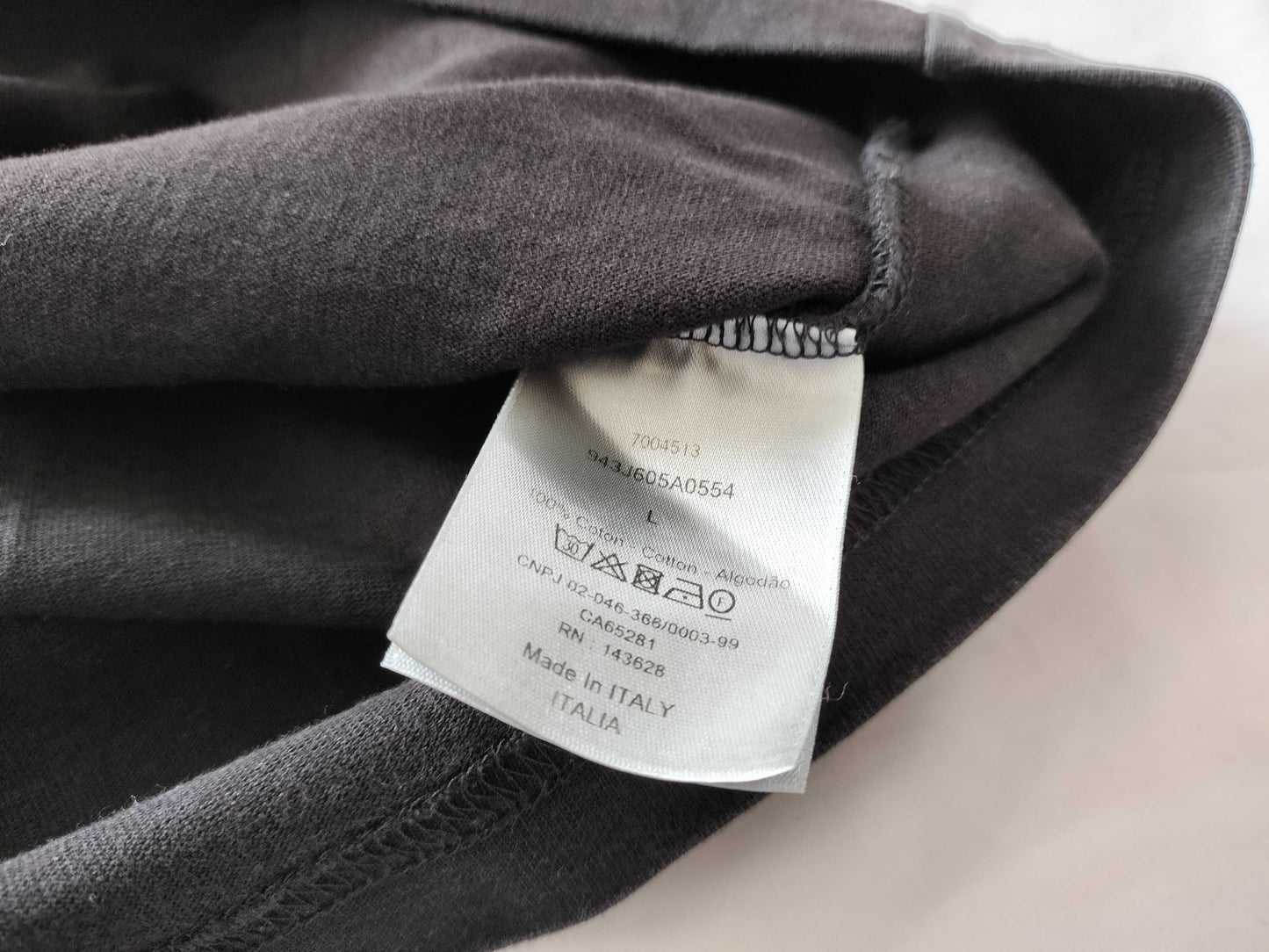 Dior Dior Homme T-shirt with embroidered logo, black, size L, recent model.