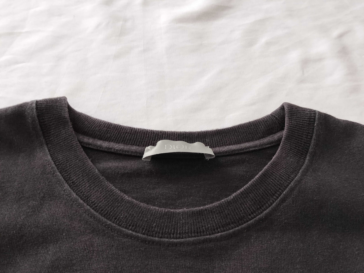 Dior Dior Homme T-shirt with embroidered logo, black, size L, recent model.