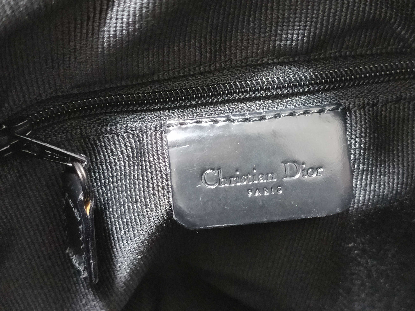 Dior Christian Dior Backpack Cannage Drawcord Fur Charm Black Backpack