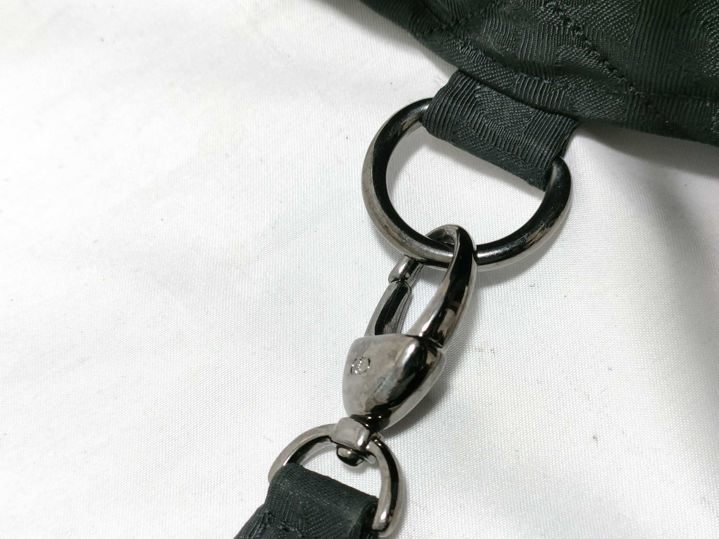 Dior Christian Dior Backpack Cannage Drawcord Fur Charm Black Backpack