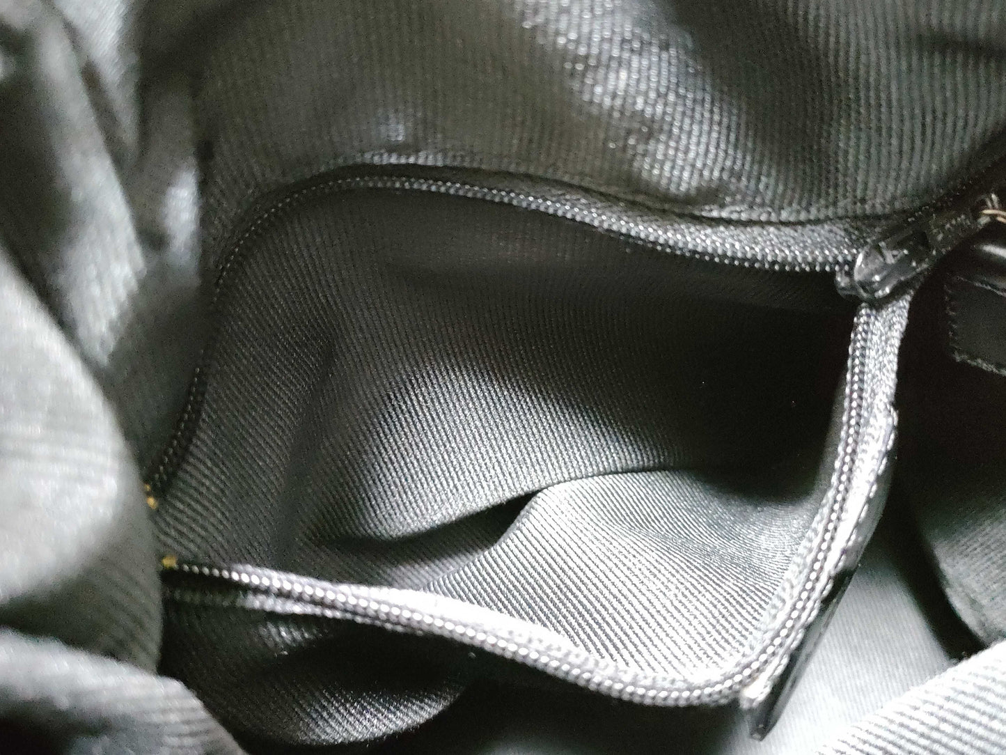 Dior Christian Dior Backpack Cannage Drawcord Fur Charm Black Backpack