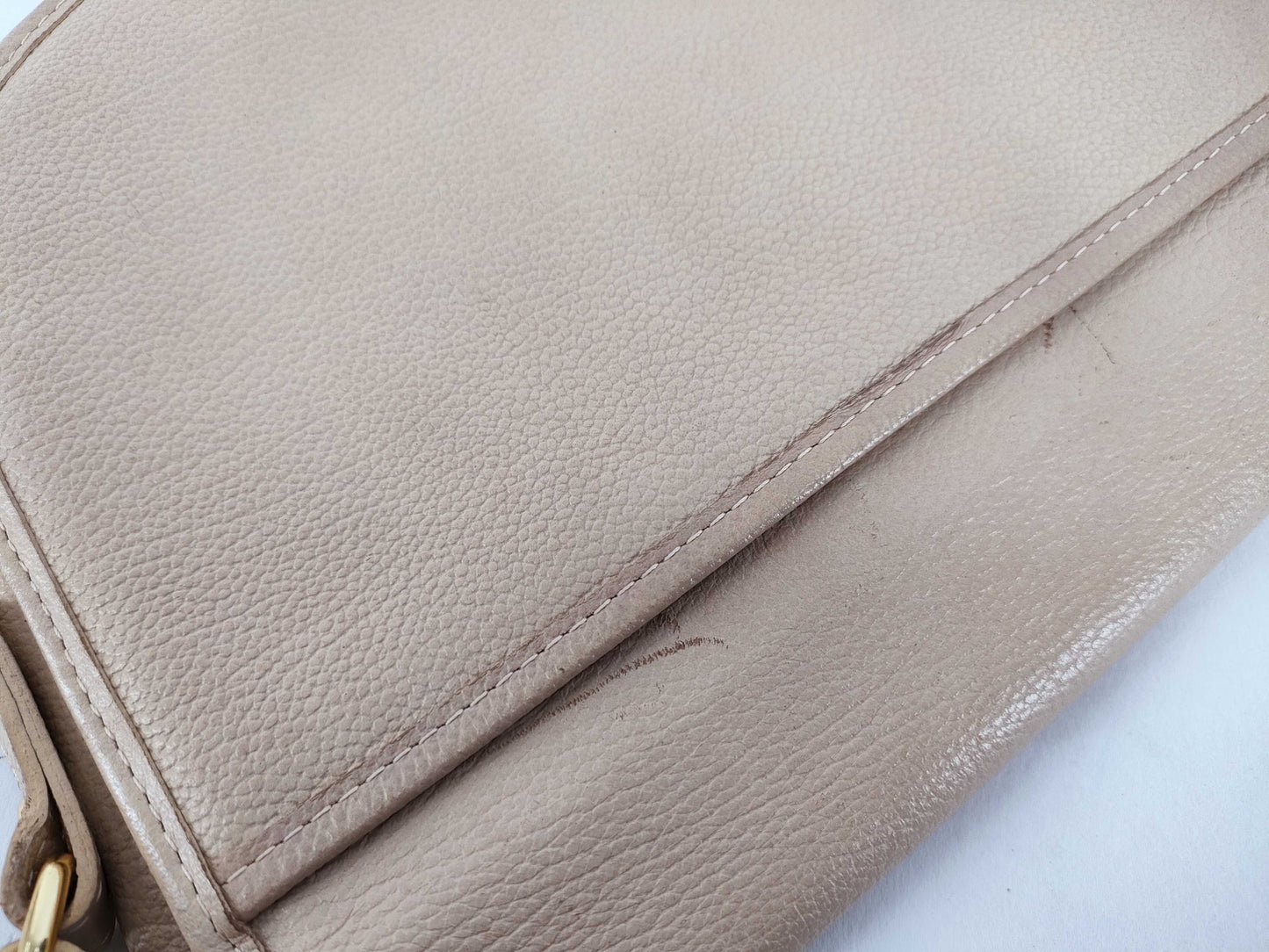 Yves Saint Laurent Logo Leather Shoulder Bag