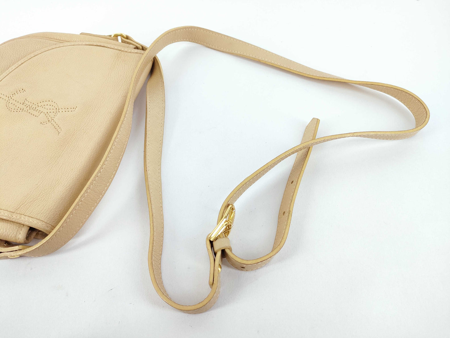 Yves Saint Laurent Logo Leather Shoulder Bag