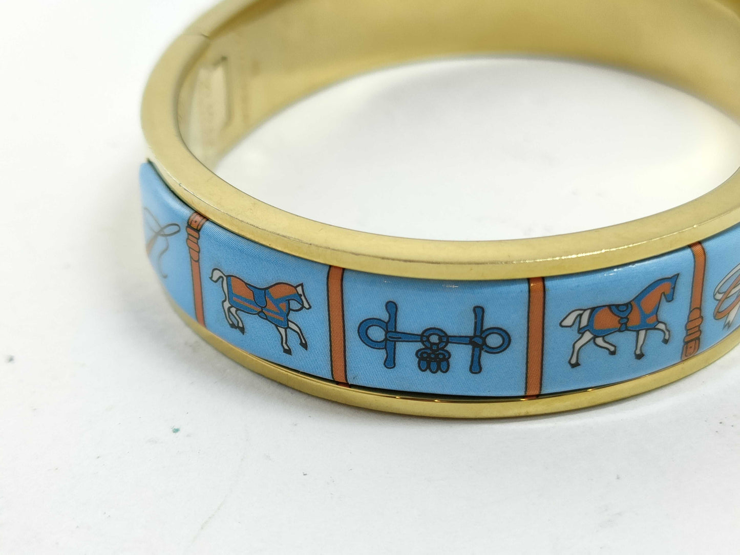 HERMES Click H Click Clack PM Bangle Blue Bracelet/Bangle