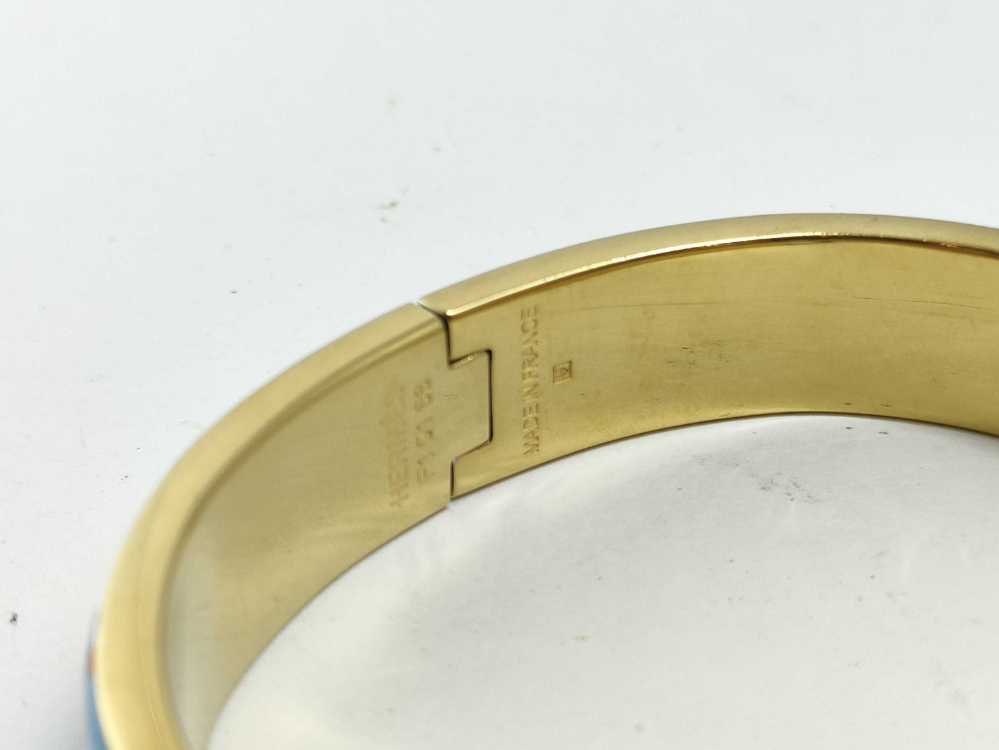 HERMES Click H Click Clack PM Bangle Blue Bracelet/Bangle