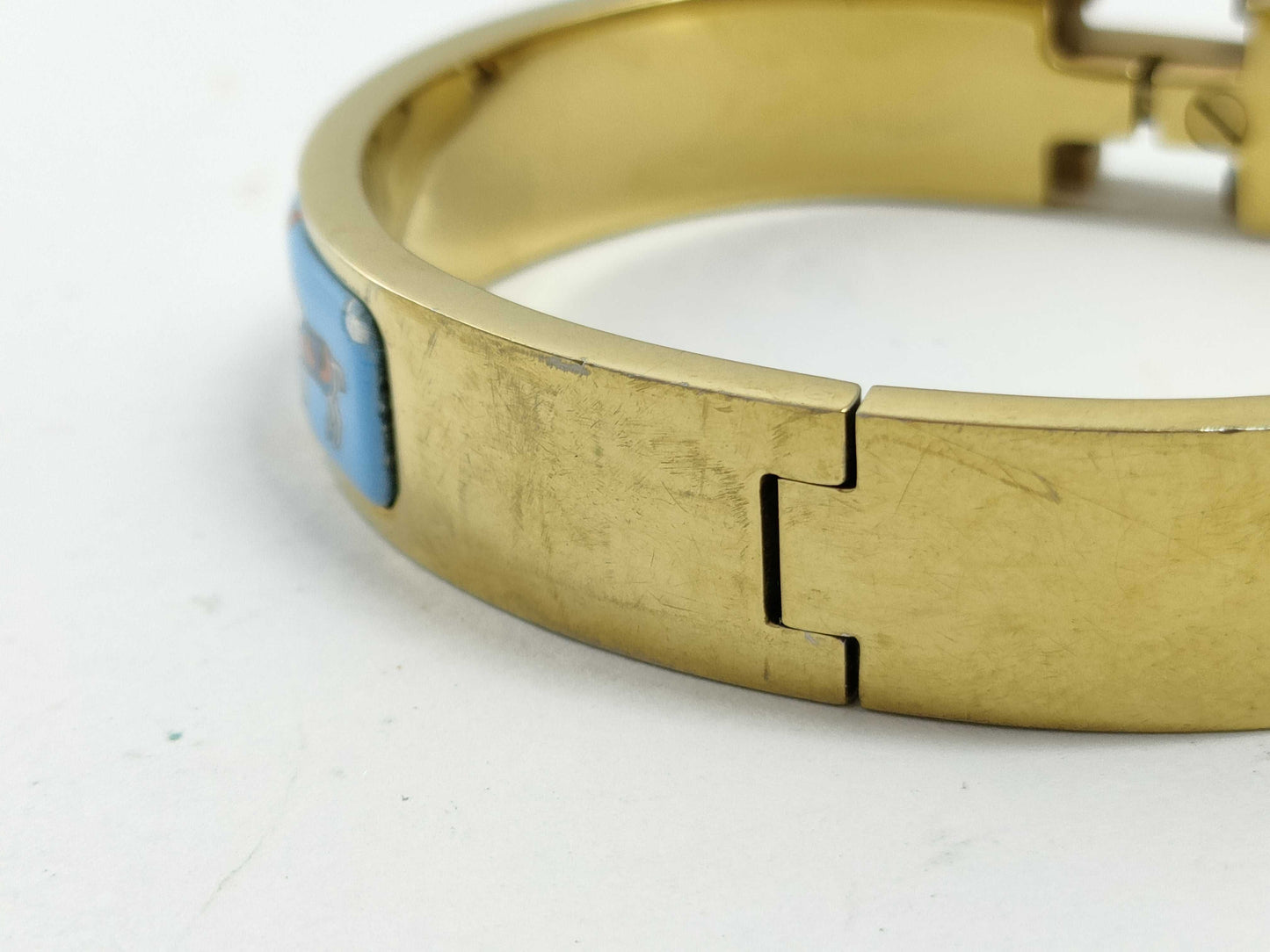 HERMES Click H Click Clack PM Bangle Blue Bracelet/Bangle