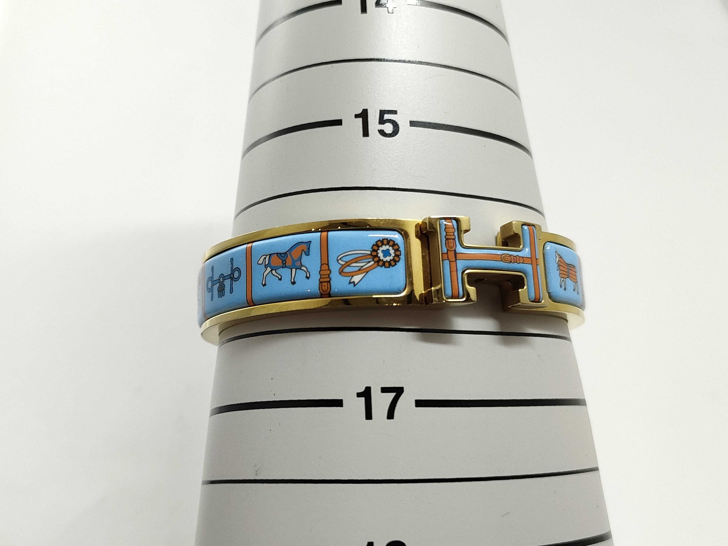 HERMES Click H Click Clack PM Bangle Blue Bracelet/Bangle