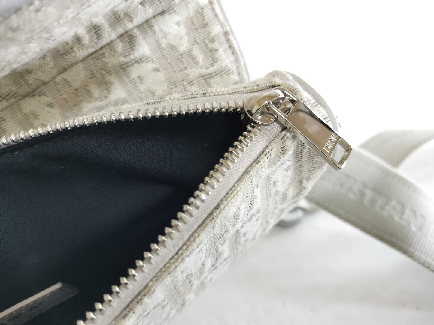 Dior Oblique Saddle Bag White Shoulder Bag