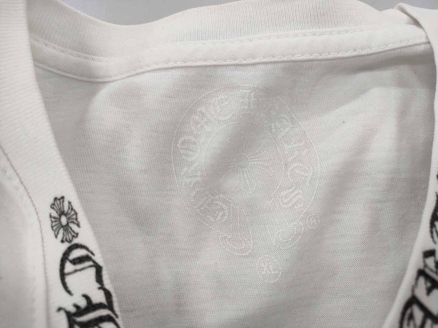 CHROME HEARTS Neck Logo T-shirt Size XL T-shirt