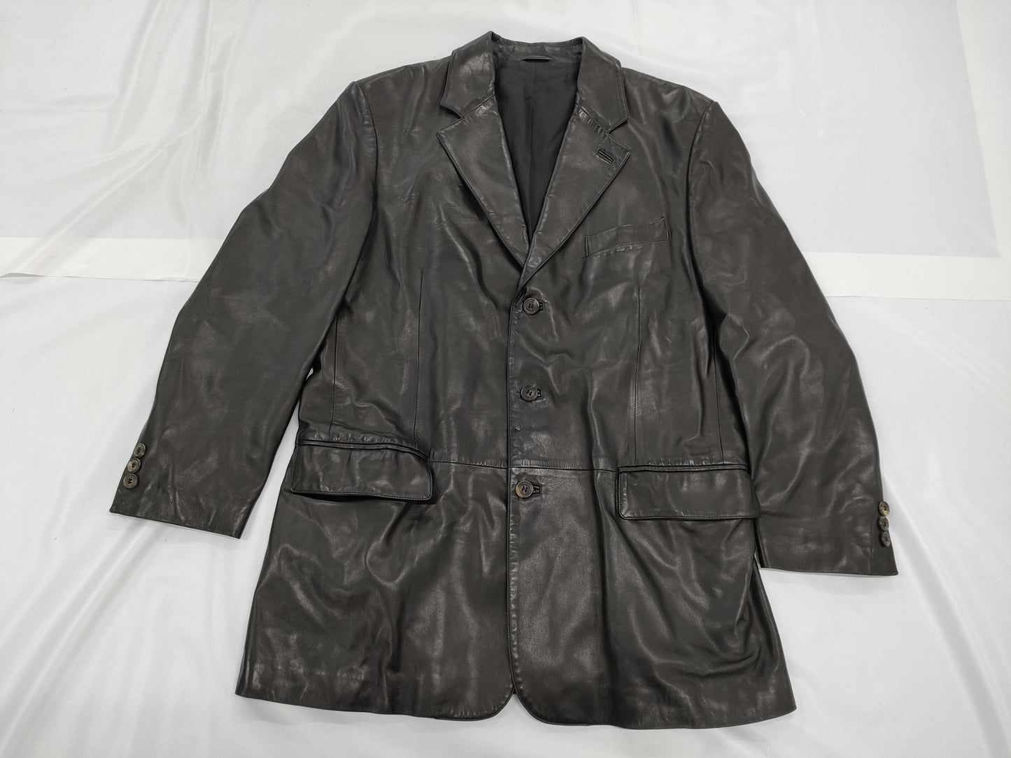 Salvatore Ferragamo Men's Leather Jacket, Size 52