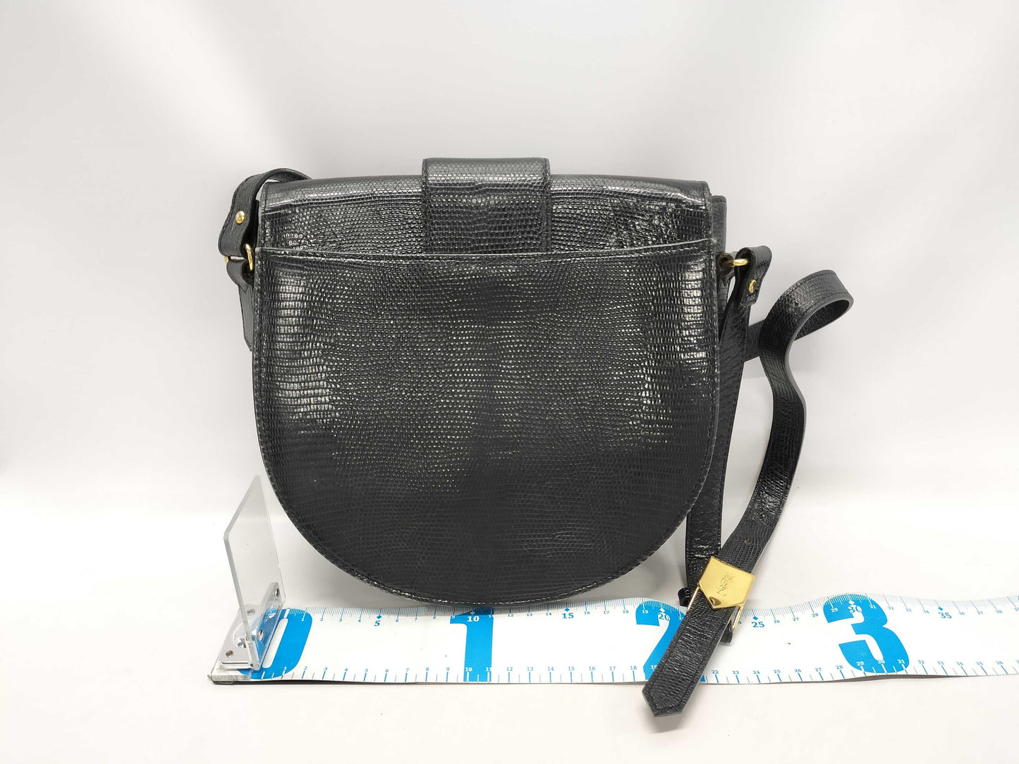 Yves Saint Laurent Embossed Lizard Shoulder Bag