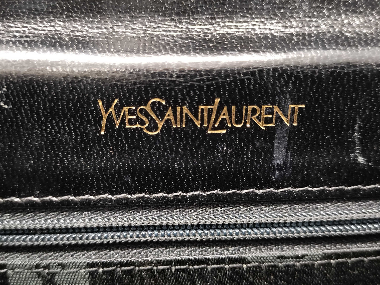 Yves Saint Laurent Embossed Lizard Shoulder Bag