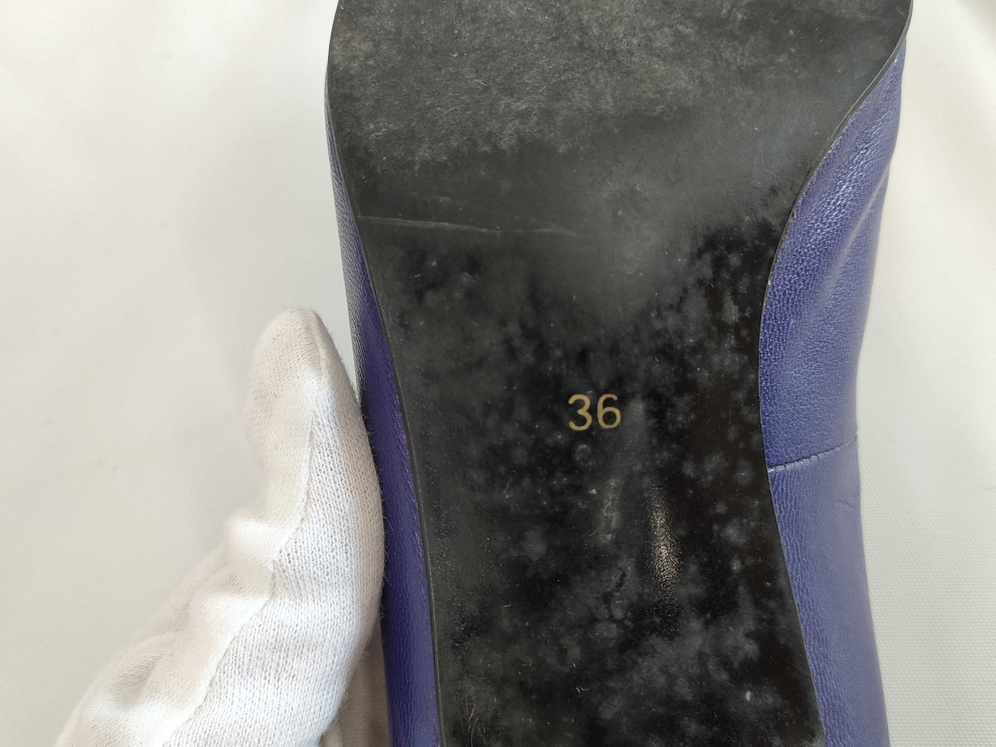 Yves Saint Laurent Leather Pumps, Blue, Size 6