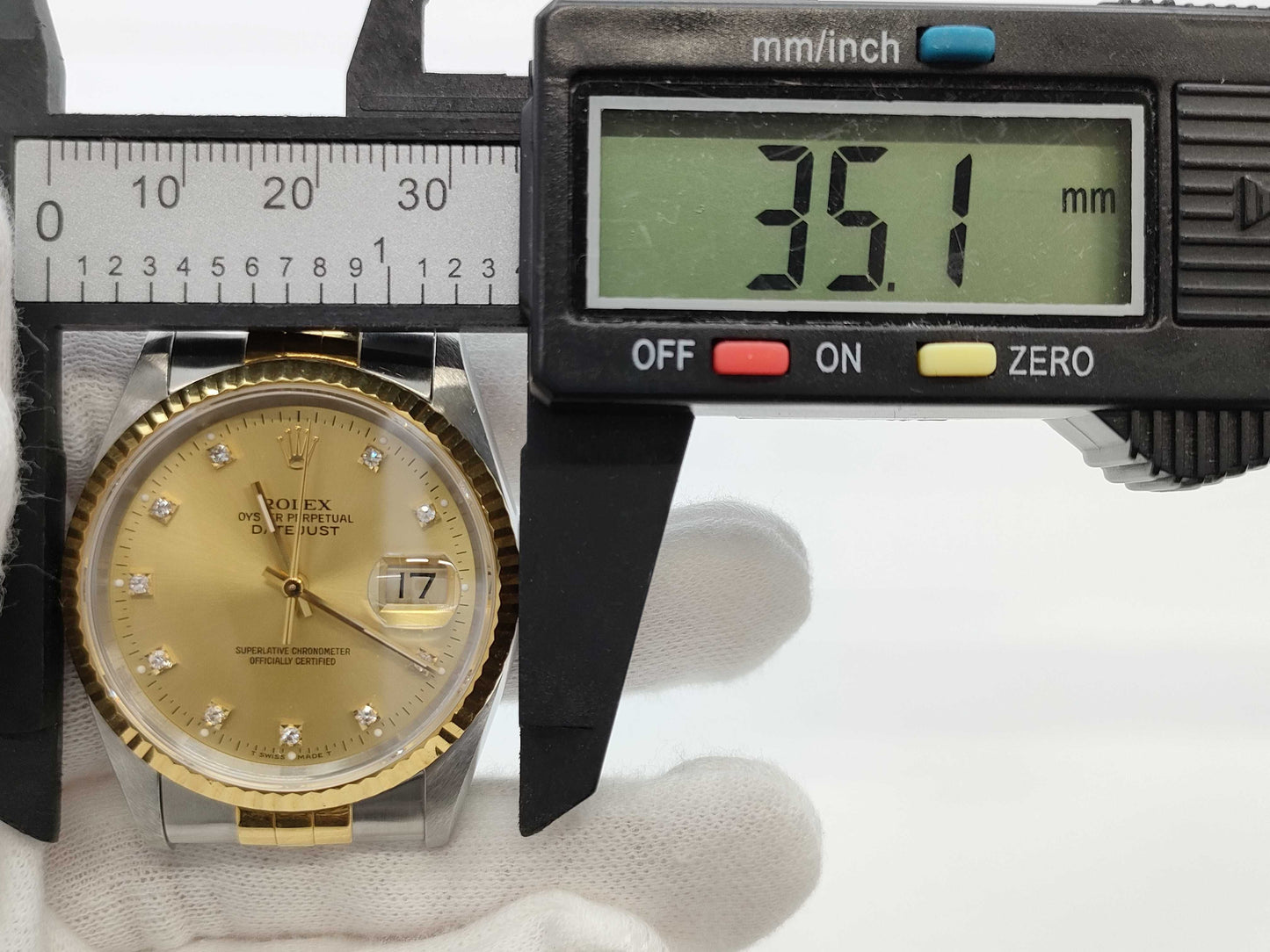 ROLEX 16233G X412380 Champagne Dial Men's Watch