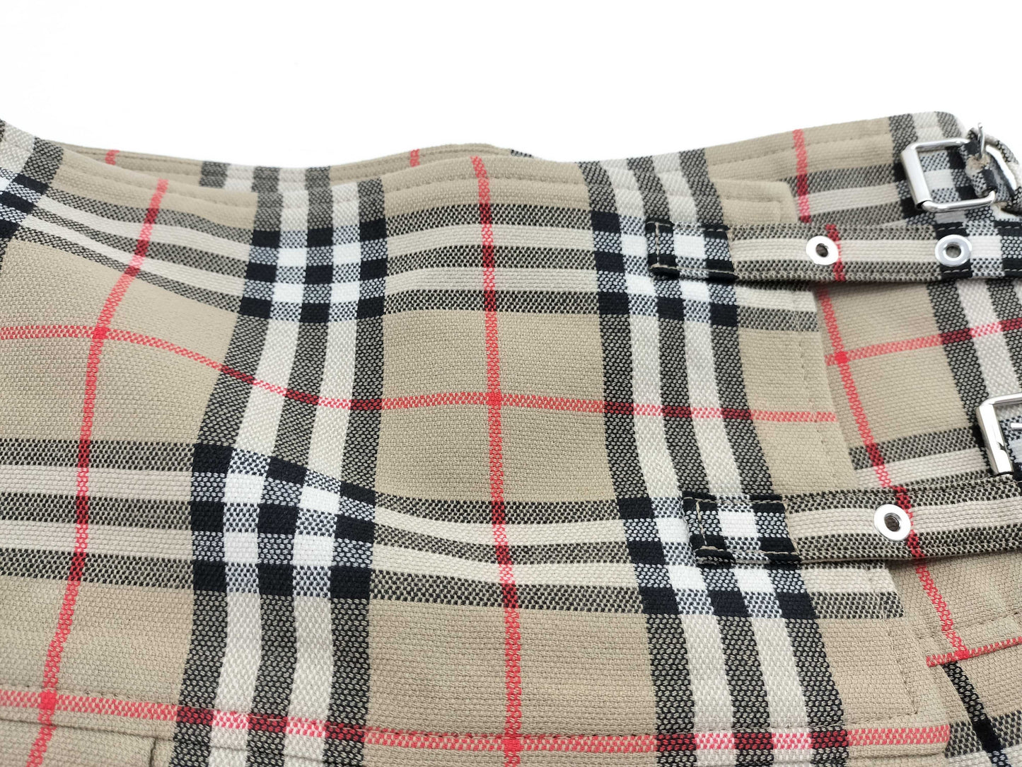 BURBERRY BURBERRY London England Skirt BURBERRY Women's Pleated Check Wool Mini Quilt 8025832 Size 36 Skirt Skirt