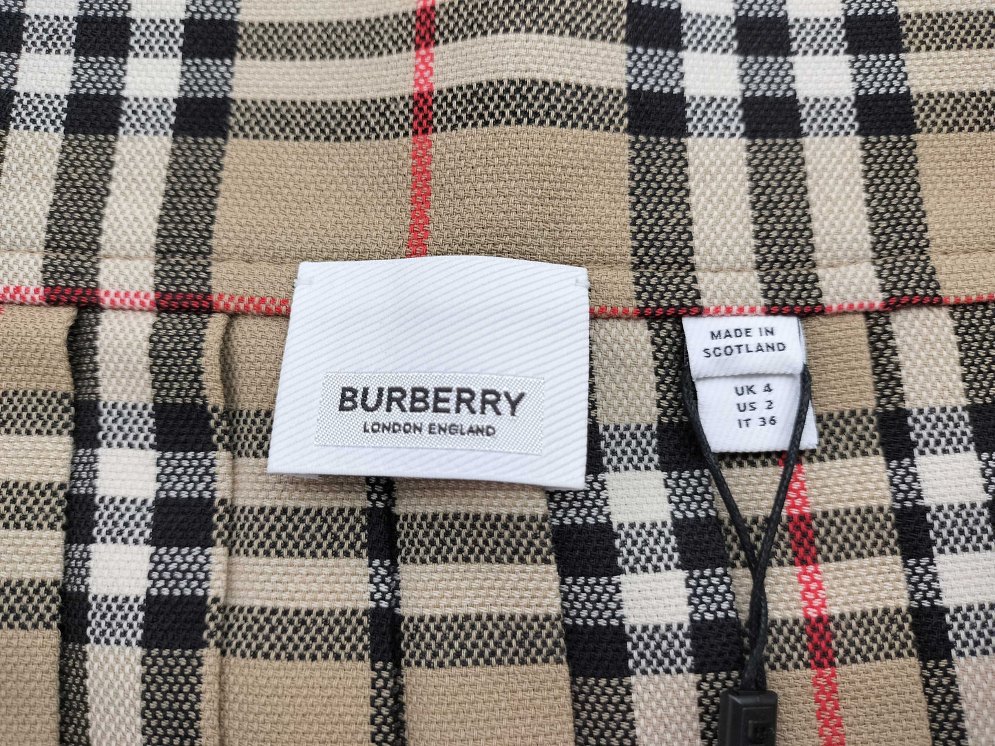 BURBERRY BURBERRY London England Skirt BURBERRY Women's Pleated Check Wool Mini Quilt 8025832 Size 36 Skirt Skirt