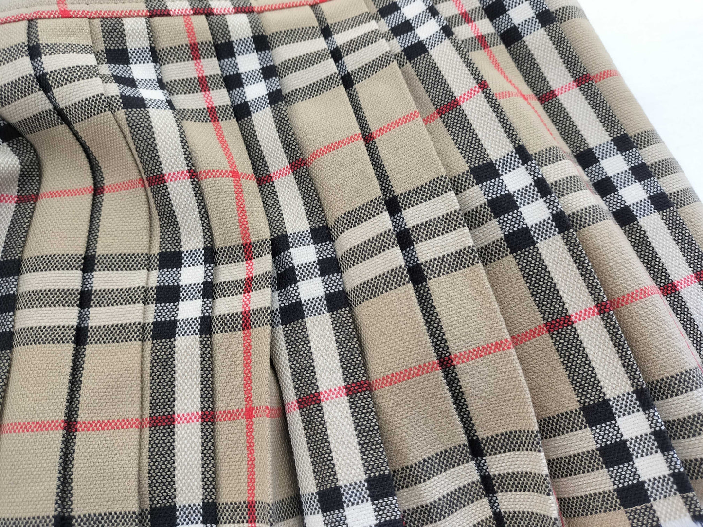 BURBERRY BURBERRY London England Skirt BURBERRY Women's Pleated Check Wool Mini Quilt 8025832 Size 36 Skirt Skirt