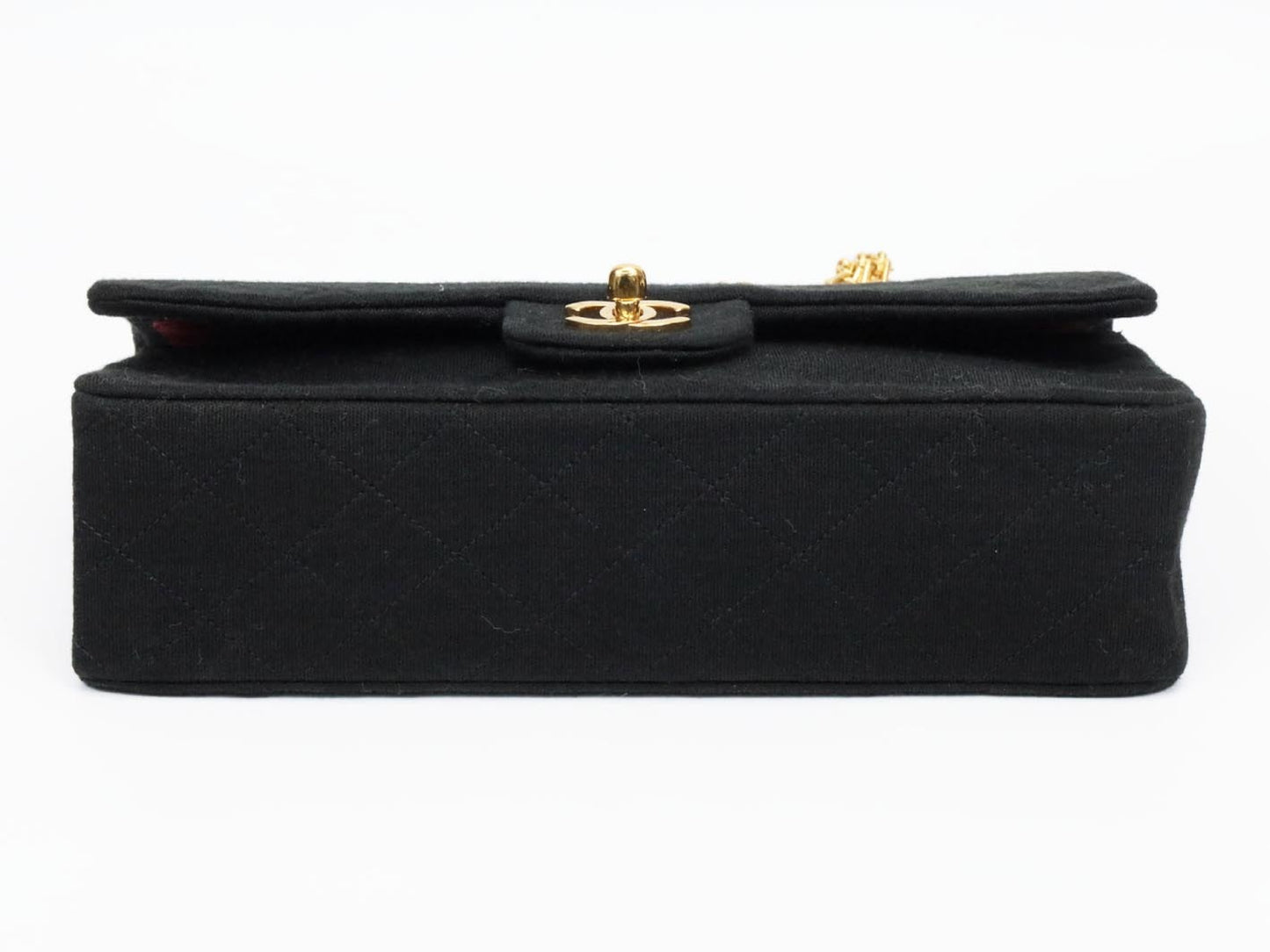 CHANEL Cotton W-Flap 25 Shoulder Bag