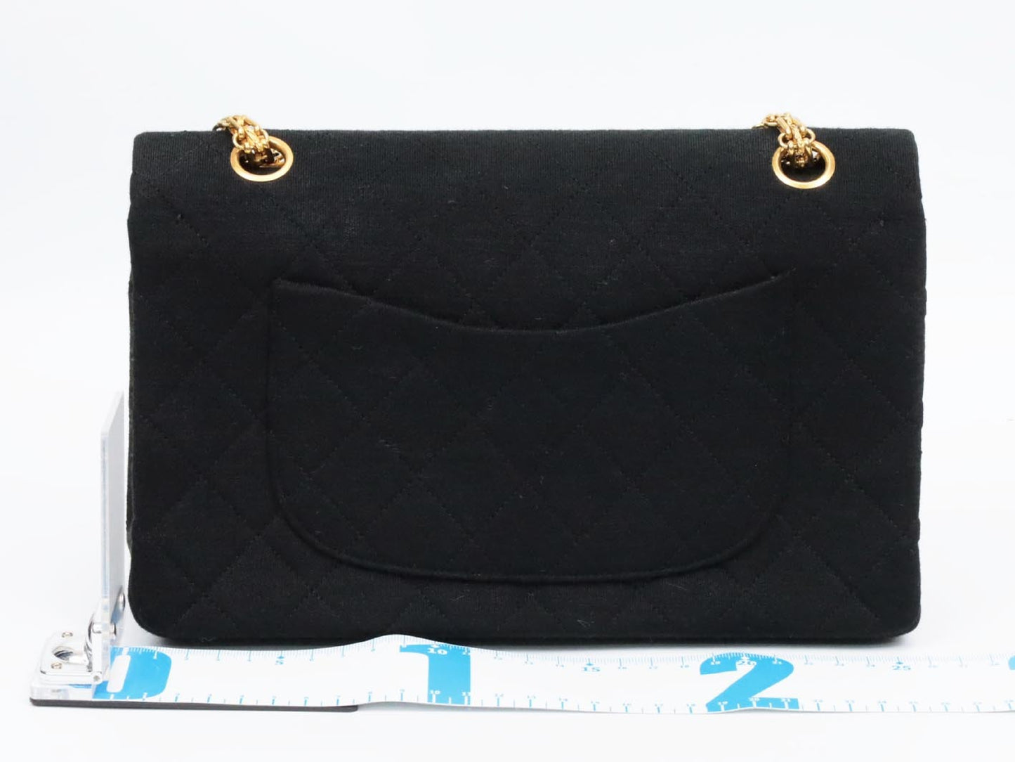 CHANEL Cotton W-Flap 25 Shoulder Bag