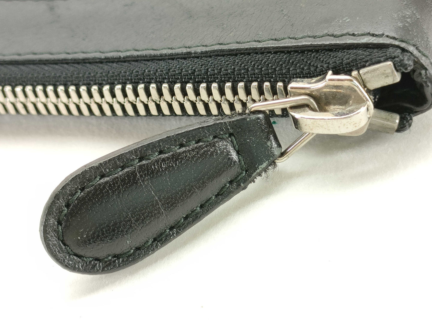 BALENCIAGA 420407 Navy Clip Canvas and Leather Clutch Handbag