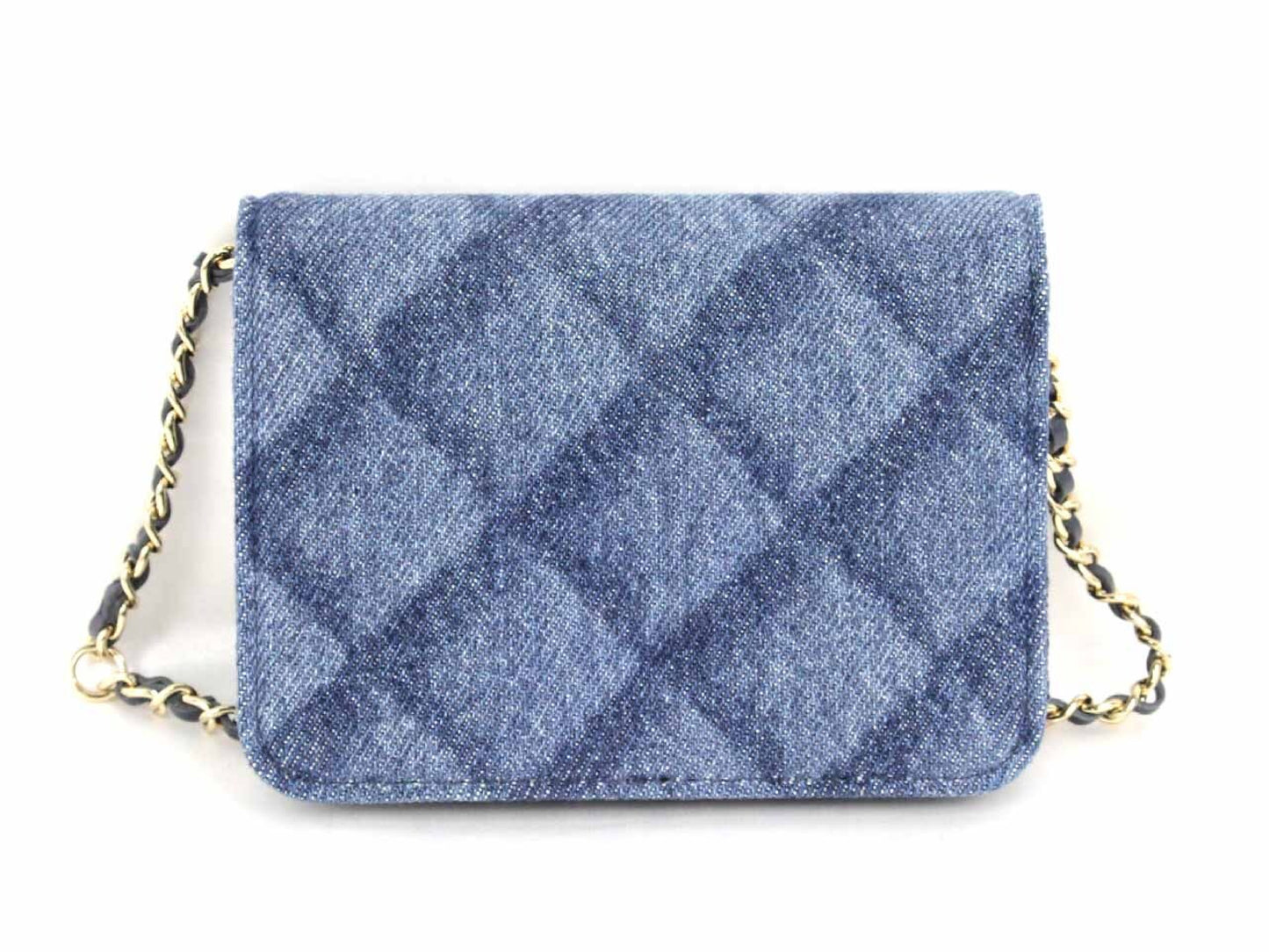 CHANEL denim chain mini shoulder bag