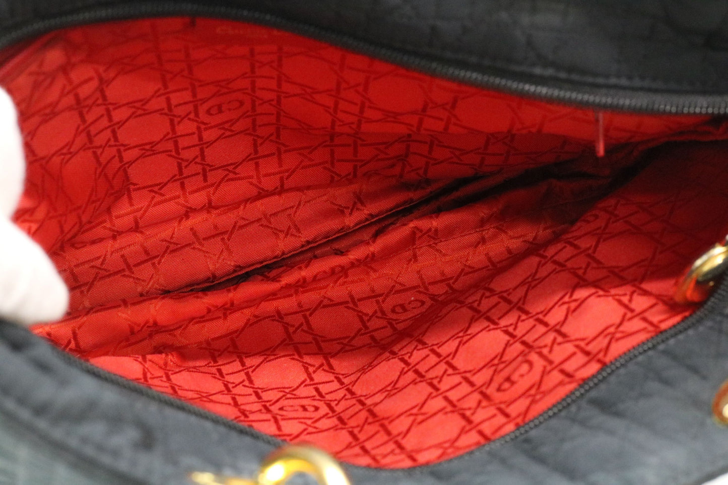 Dior Lady Dior Nylon Cannage Handbag