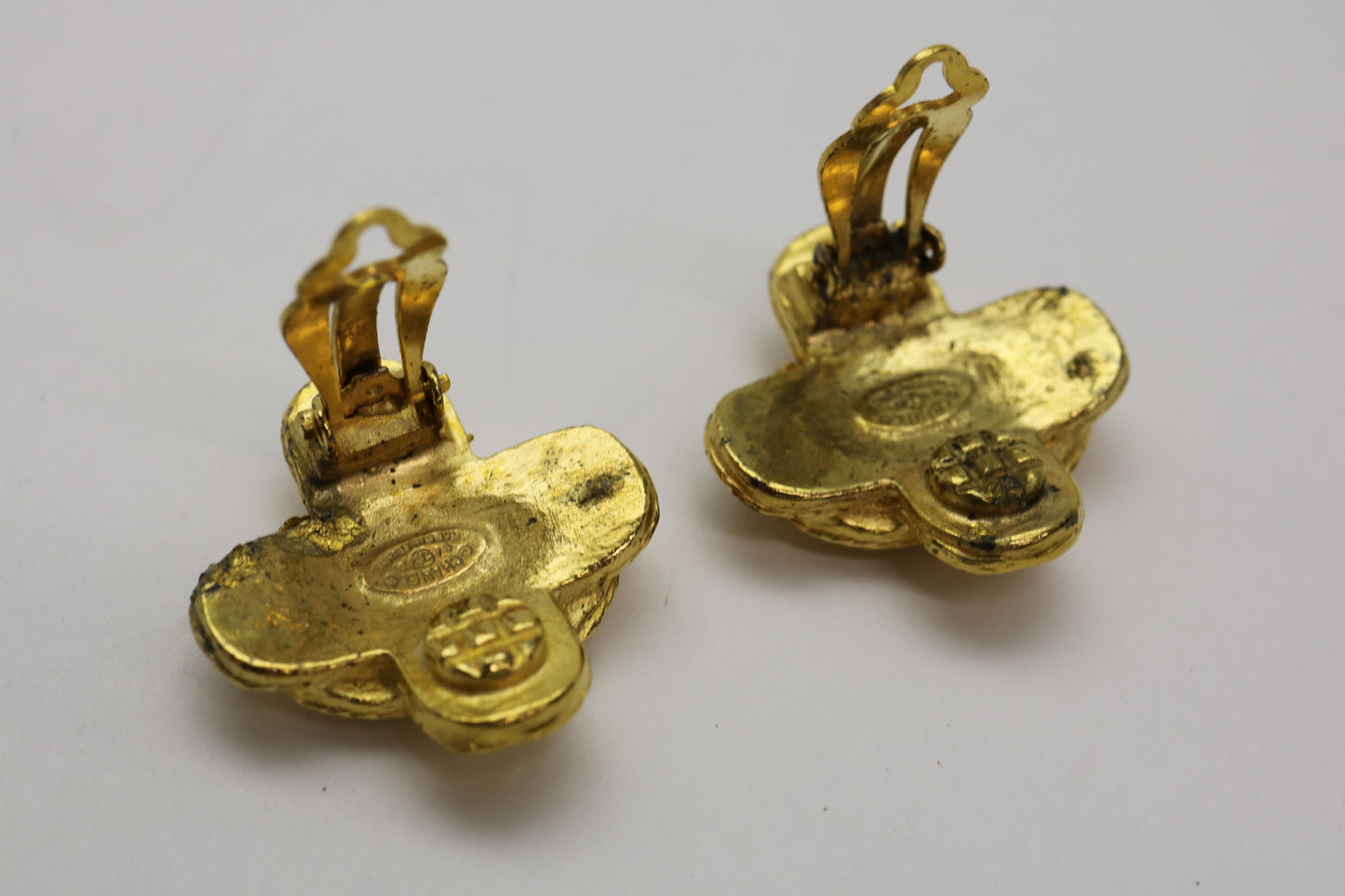 CHANEL 94A Coco Mark Cross Earrings
