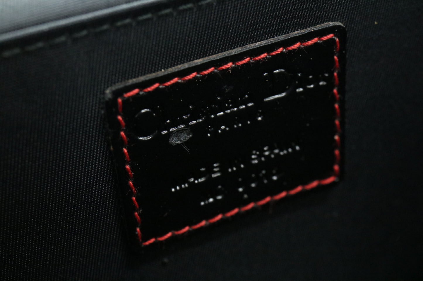 Dior D logo charm vanity bag