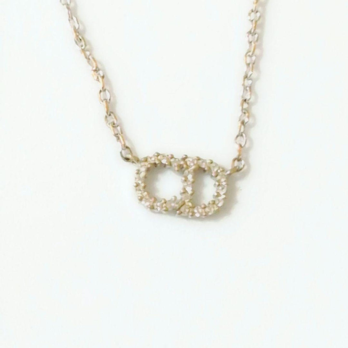 Dior CD Logo Stone Clair D Lune Necklace