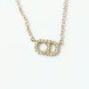 Dior CD Logo Stone Clair D Lune Necklace