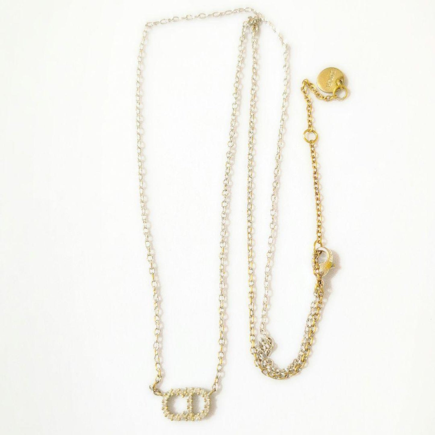 Dior CD Logo Stone Clair D Lune Necklace